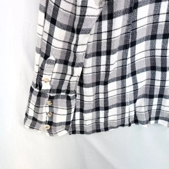 Pilcro Anthropologie Plaid Button Up Shirt Women's XL Long Sleeve Front Pocket - Picture 7 of 10